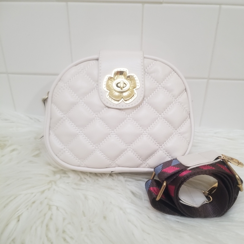 Quilted Double Zip Crossbody